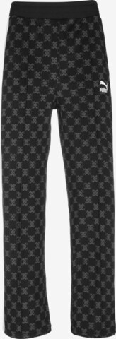 Loosefit Pantalon de sport PUMA en noir : devant