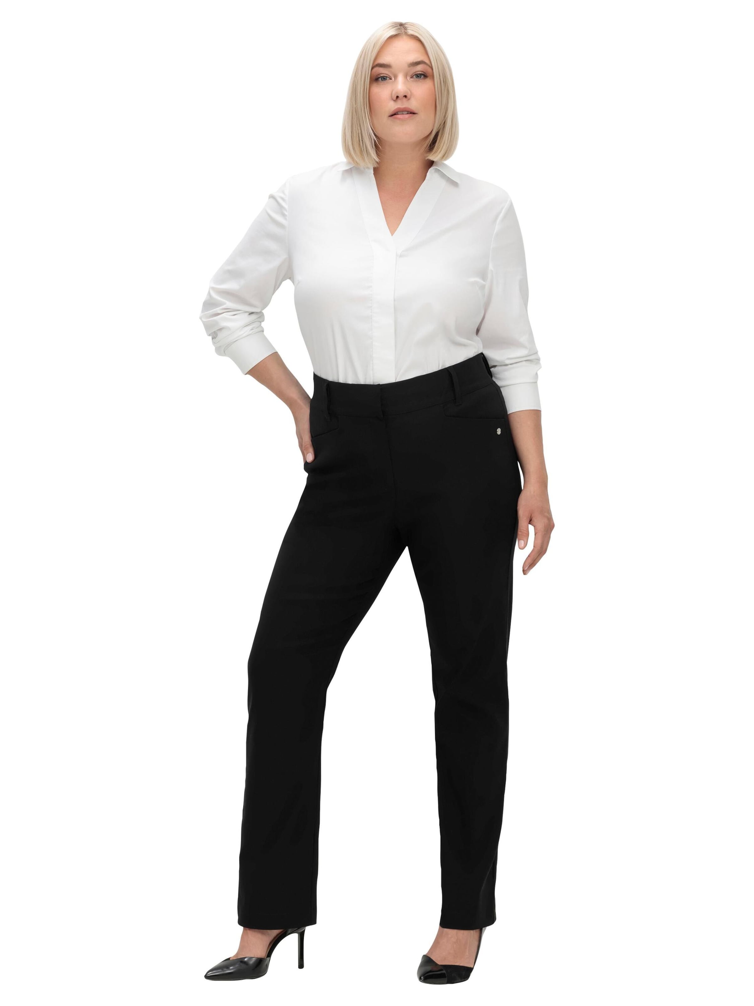 Regular Pantalon 'Curve Perfect' SHEEGO en noir