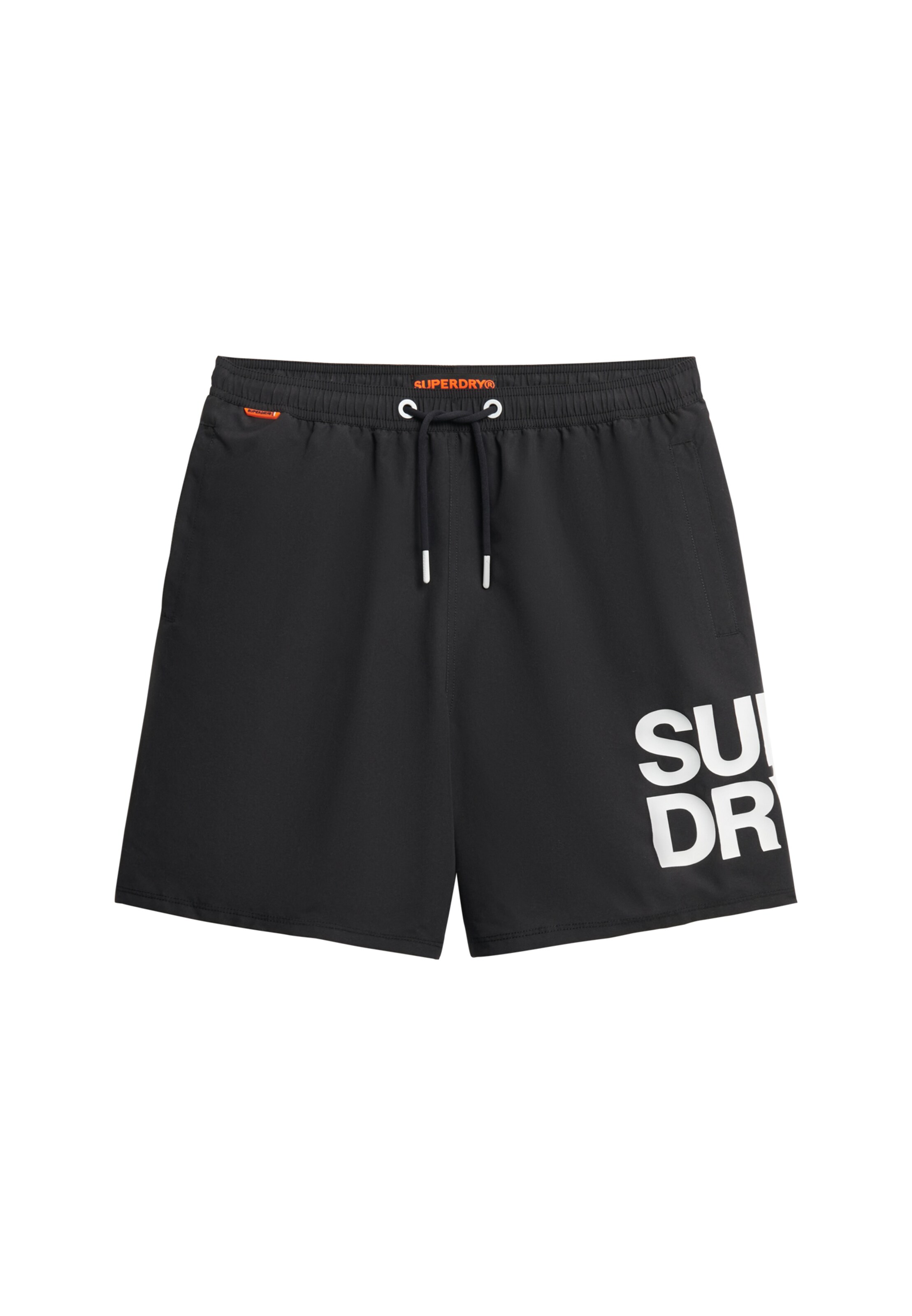 Shorts de bain Superdry en noir : devant