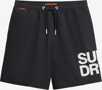 Superdry Badeshorts in Schwarz: Vorderseite