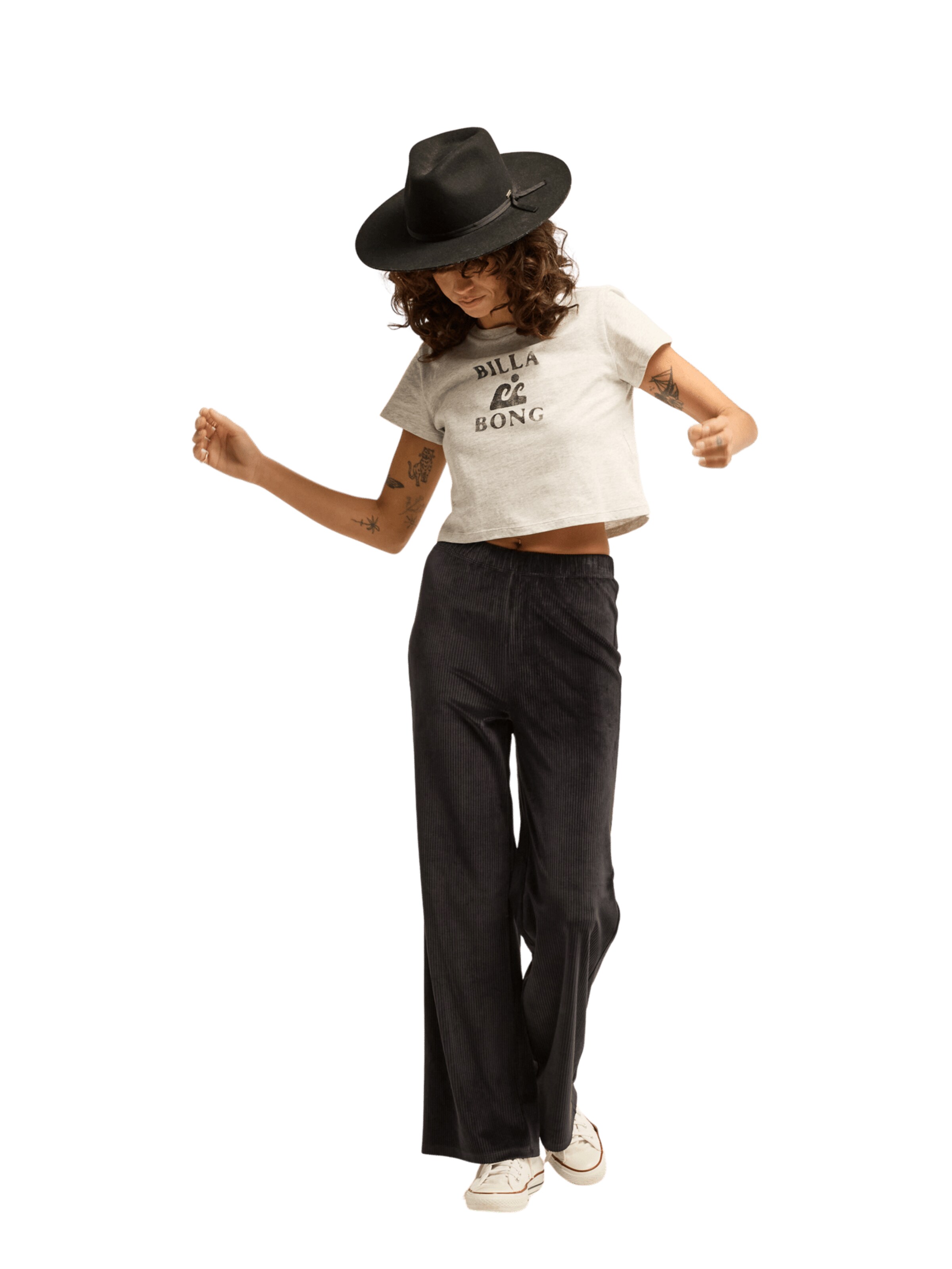 BILLABONG Wide leg Pants in Grey