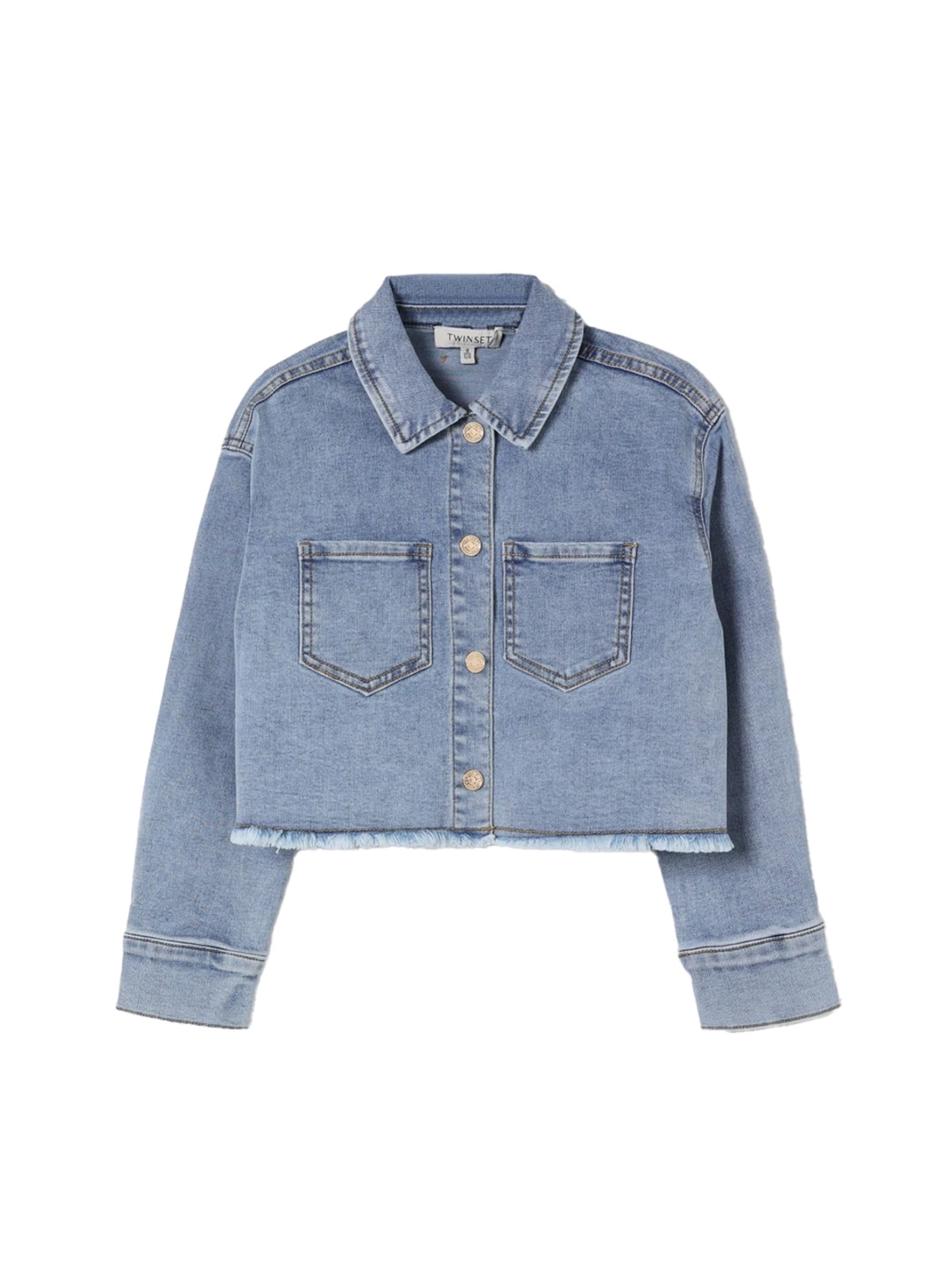 Twin Set Between-Season Jacket in Blue: front