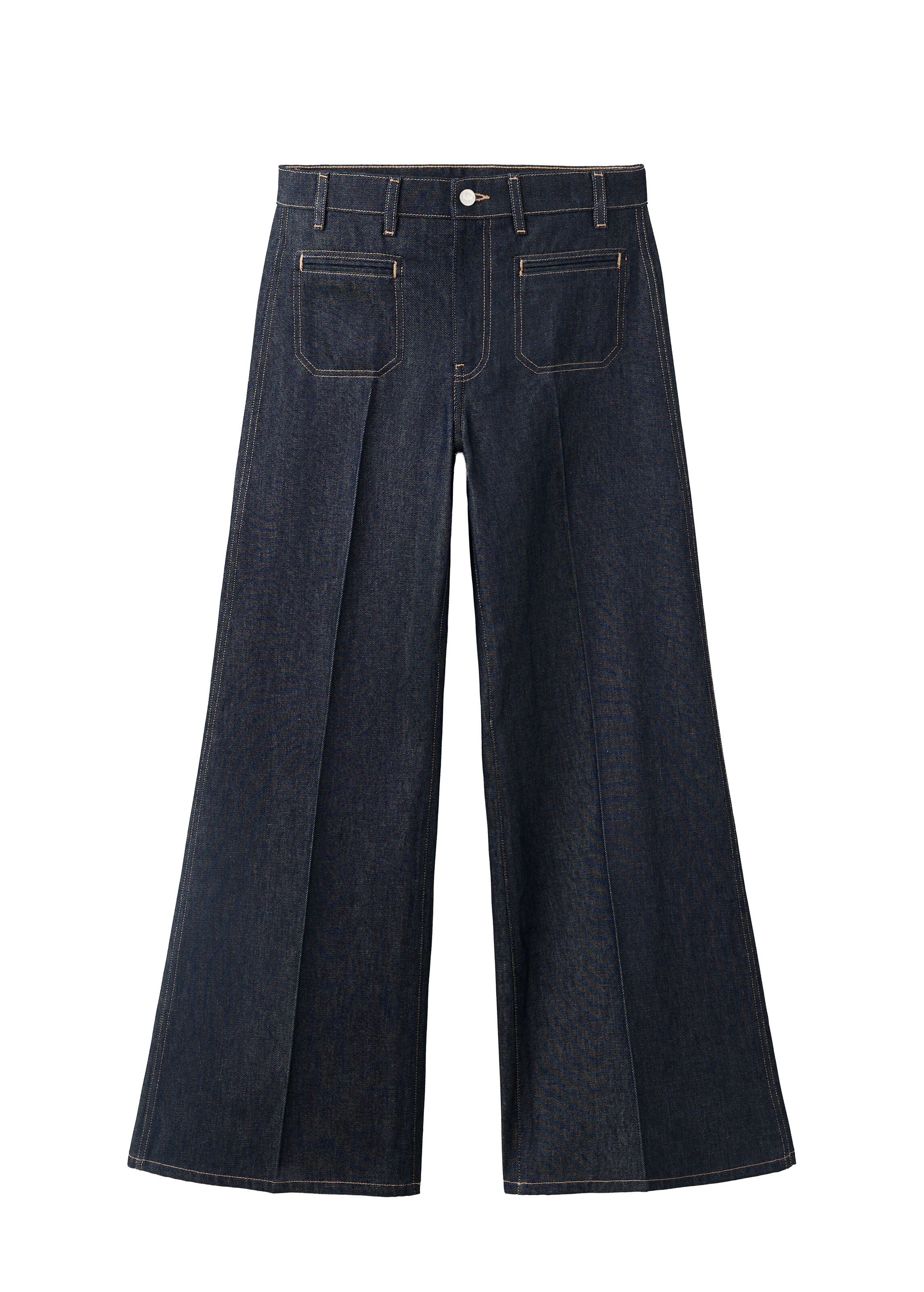 MANGO Wide Leg Sweatshirt 'CAMI' i blå: forside
