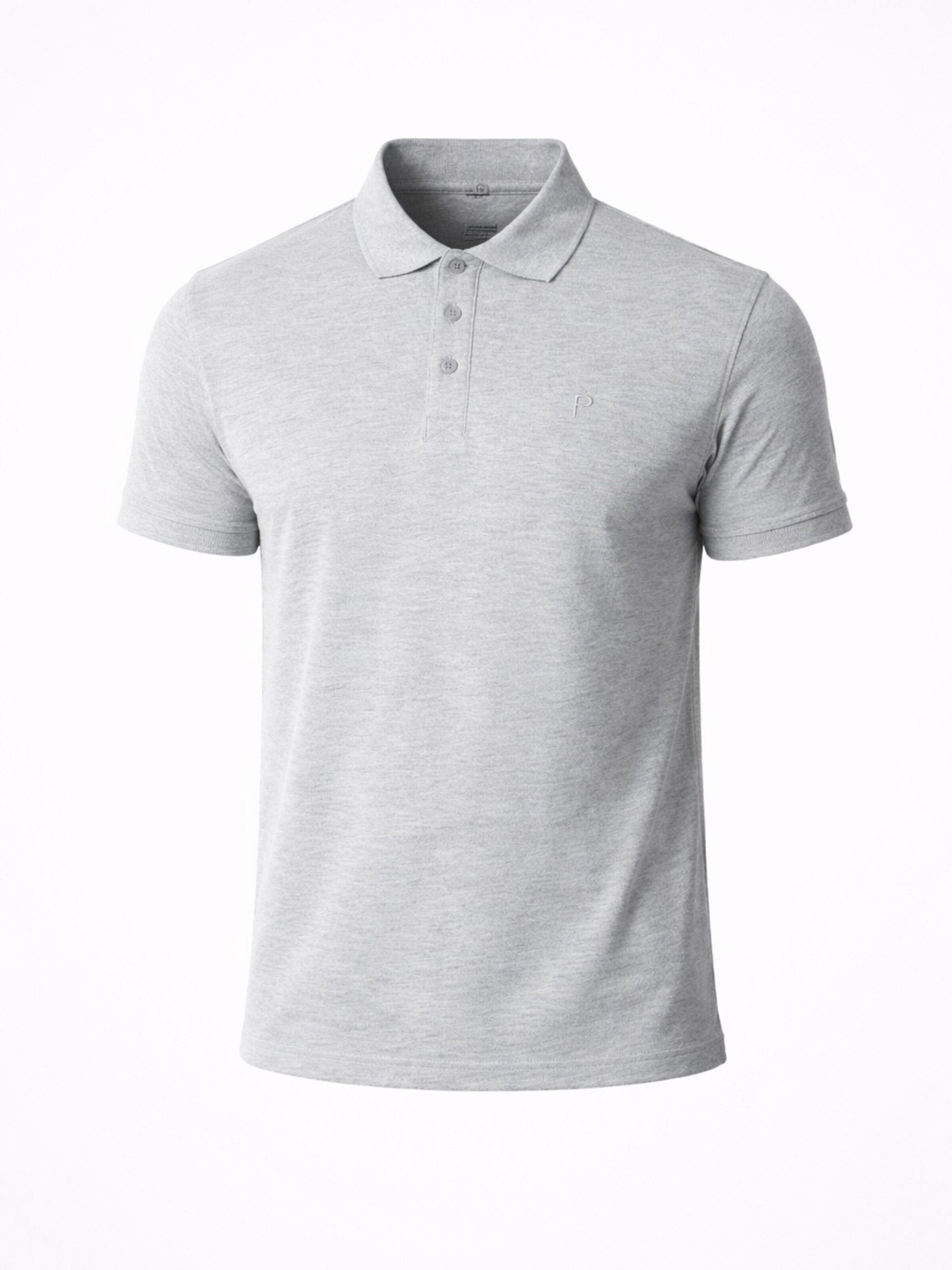 PANTONECLO Shirt 'Pantoneclo Men’s Polo Shirt' in Grey: front
