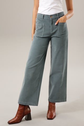 PETROL Wide Leg Hose in Blau: Vorderseite