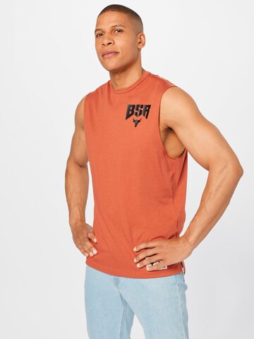 T-Shirt fonctionnel 'Pjt Rock Show Your BSR' UNDER ARMOUR en orange : devant