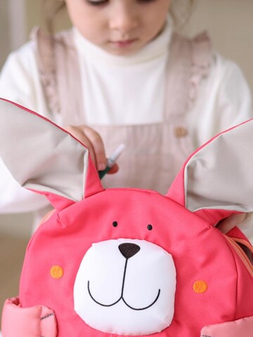 SIGIKID Backpack 'Kindergarten Rucksack fröhliches Tiergesicht, 5,2 Liter' in Pink