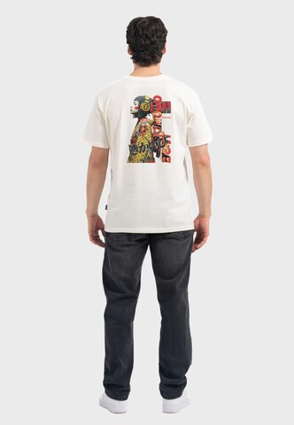 Oldskull Shirt 'Asian Kimono Beat' in White