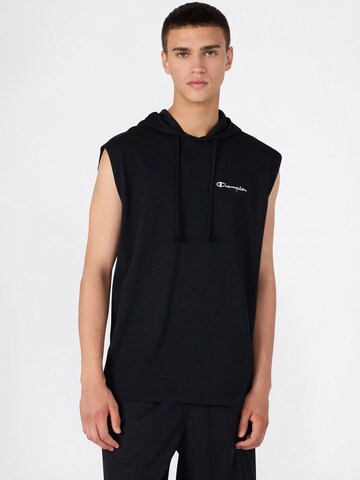 Champion Authentic Athletic Apparel Тениска в черно: отпред