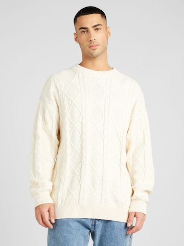 Pull-over TOPMAN en beige : devant