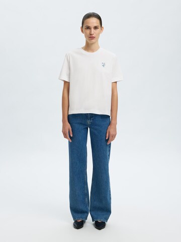 T-shirt SELECTED FEMME en blanc