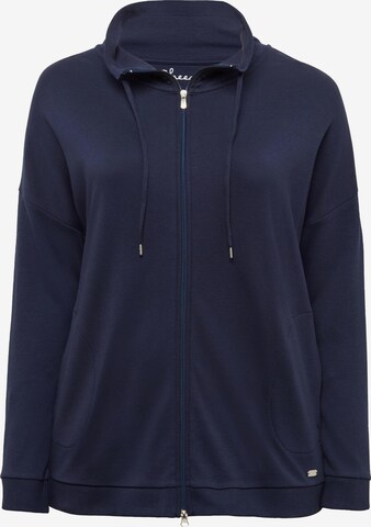 SHEEGO Zip-Up Hoodie in Blue: front