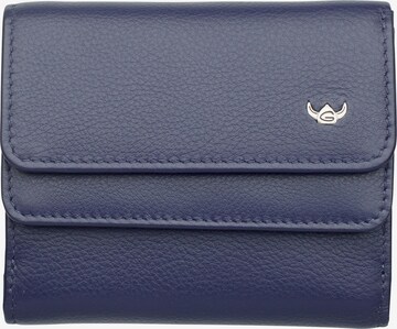 GOLDEN HEAD Wallet 'Madrid' in Blue: front