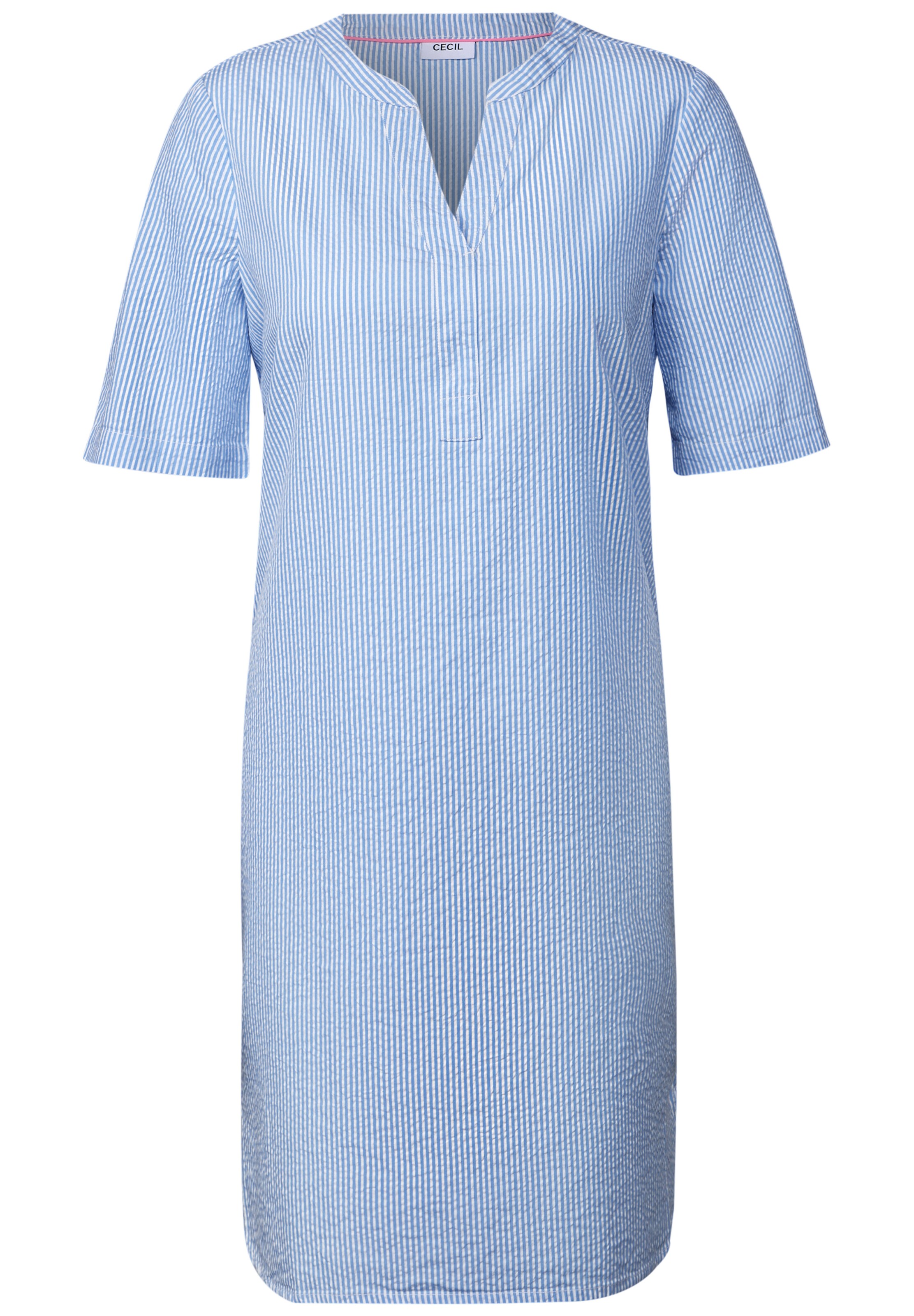 CECIL Dress 'Seersucker' in Blue: front