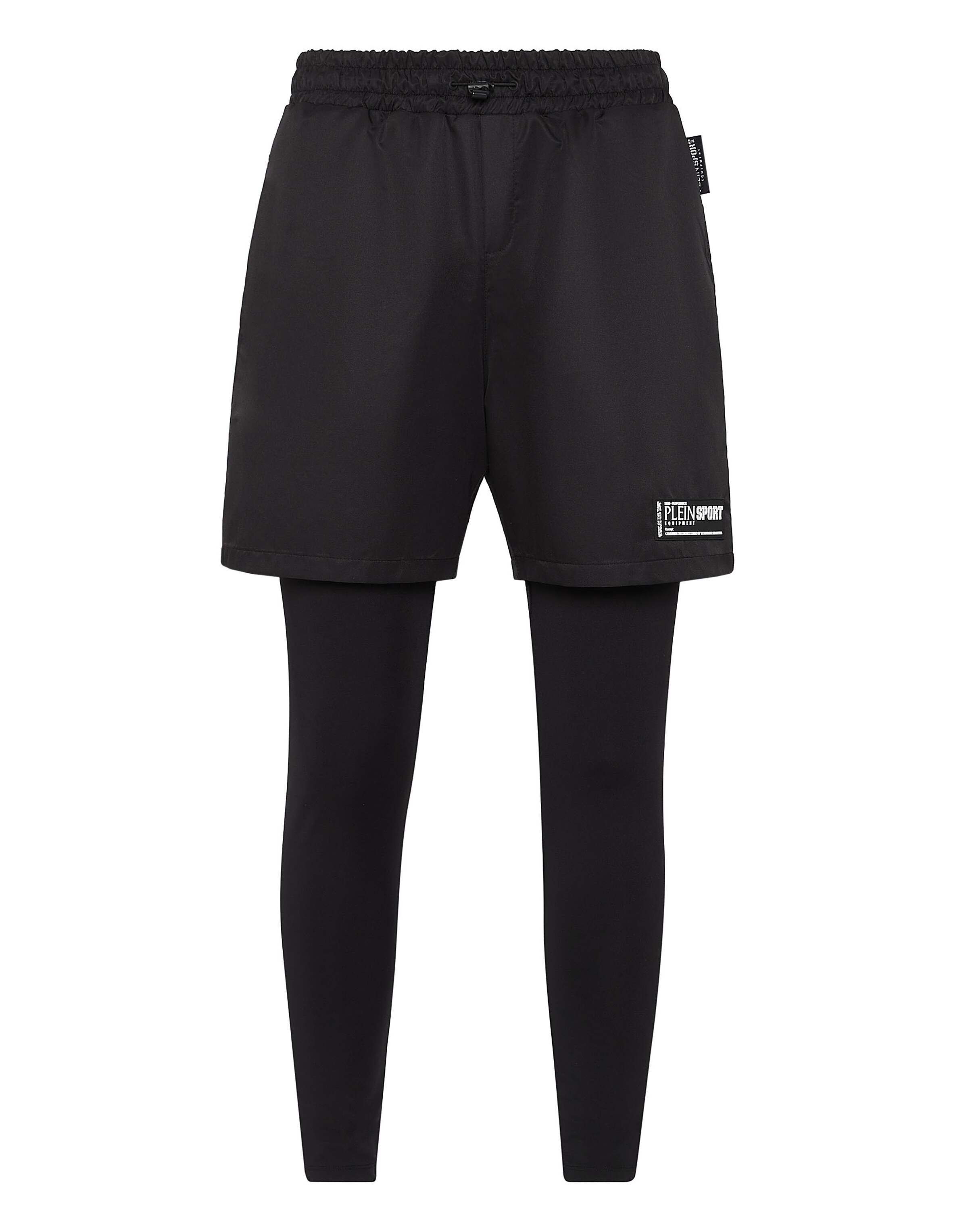 Skinny Pantaloni sportivi di Plein Sport in nero: frontale