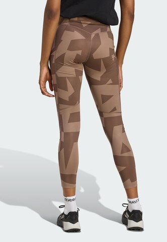 ADIDAS TERREX Skinny Sports trousers in Brown