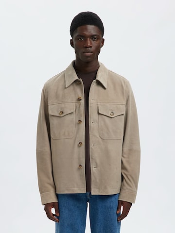 SELECTED Between-season jacket 'SLHTHOM' in Beige: front