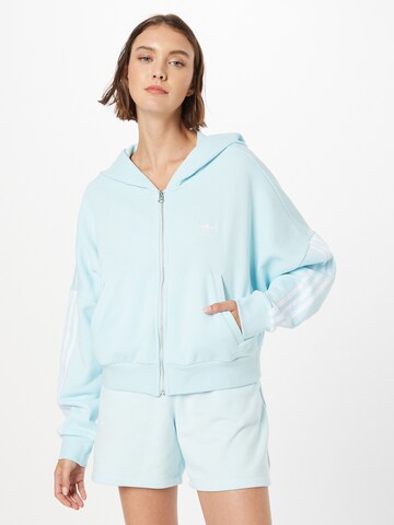 ADIDAS ORIGINALS Zip-Up Hoodie 'Adicolor Classics Relaxed' in Blue: front