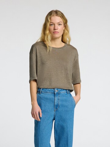 SELECTED FEMME Oversized Shirt 'SLFVILJA' in Grey: front