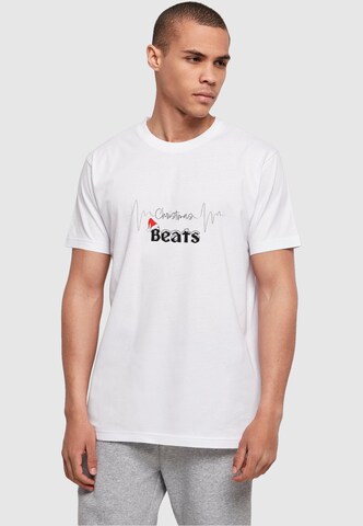 Merchcode Shirt 'Christmas Beats' in Weiß: predná strana