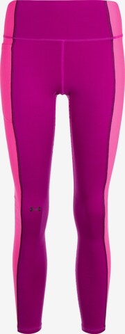 UNDER ARMOUR Skinny Sportbroek 'Novelty' in Roze: voorkant