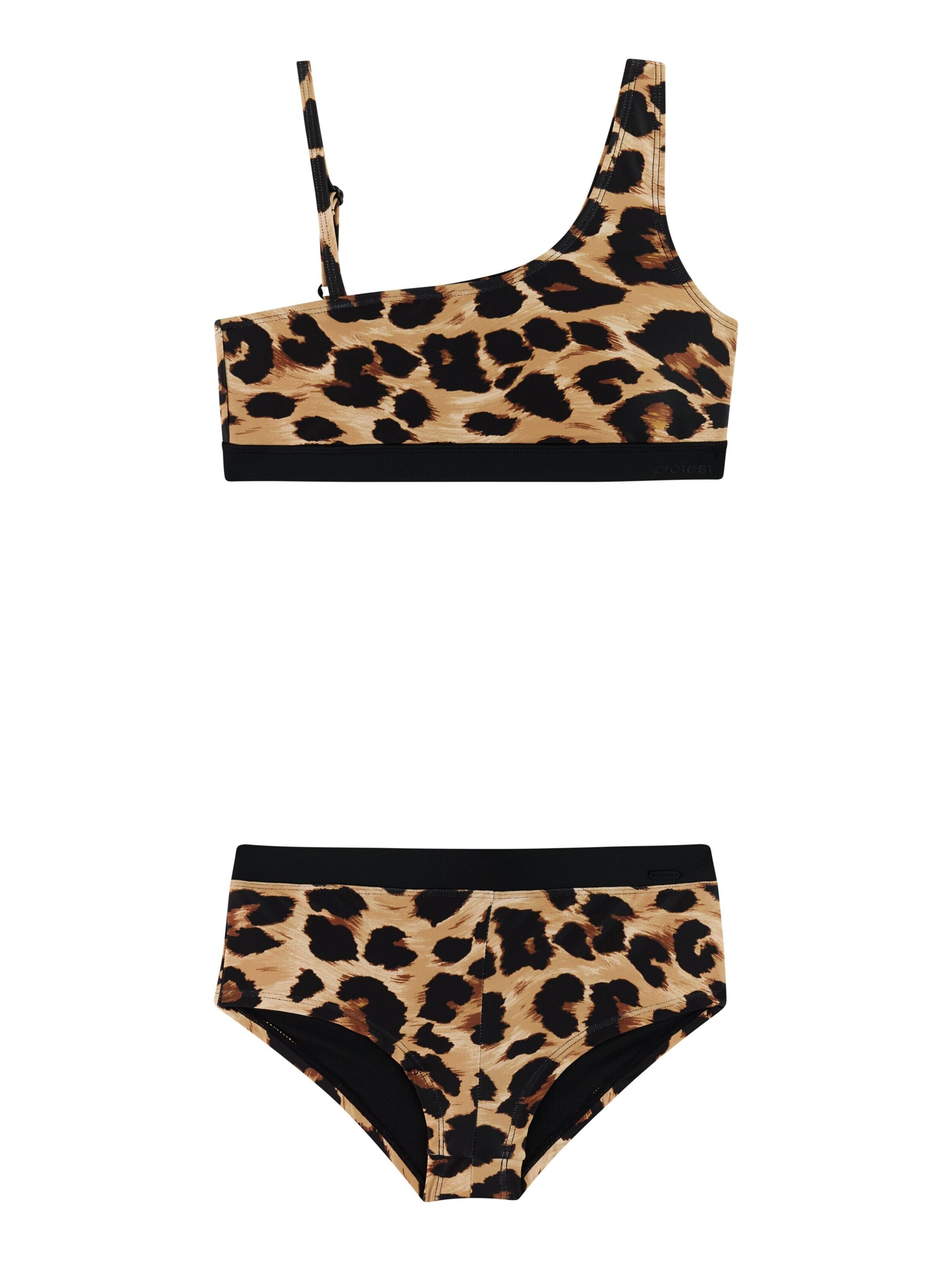 PROTEST Bralette Bikini 'PRTPanter JR' in Brown: front