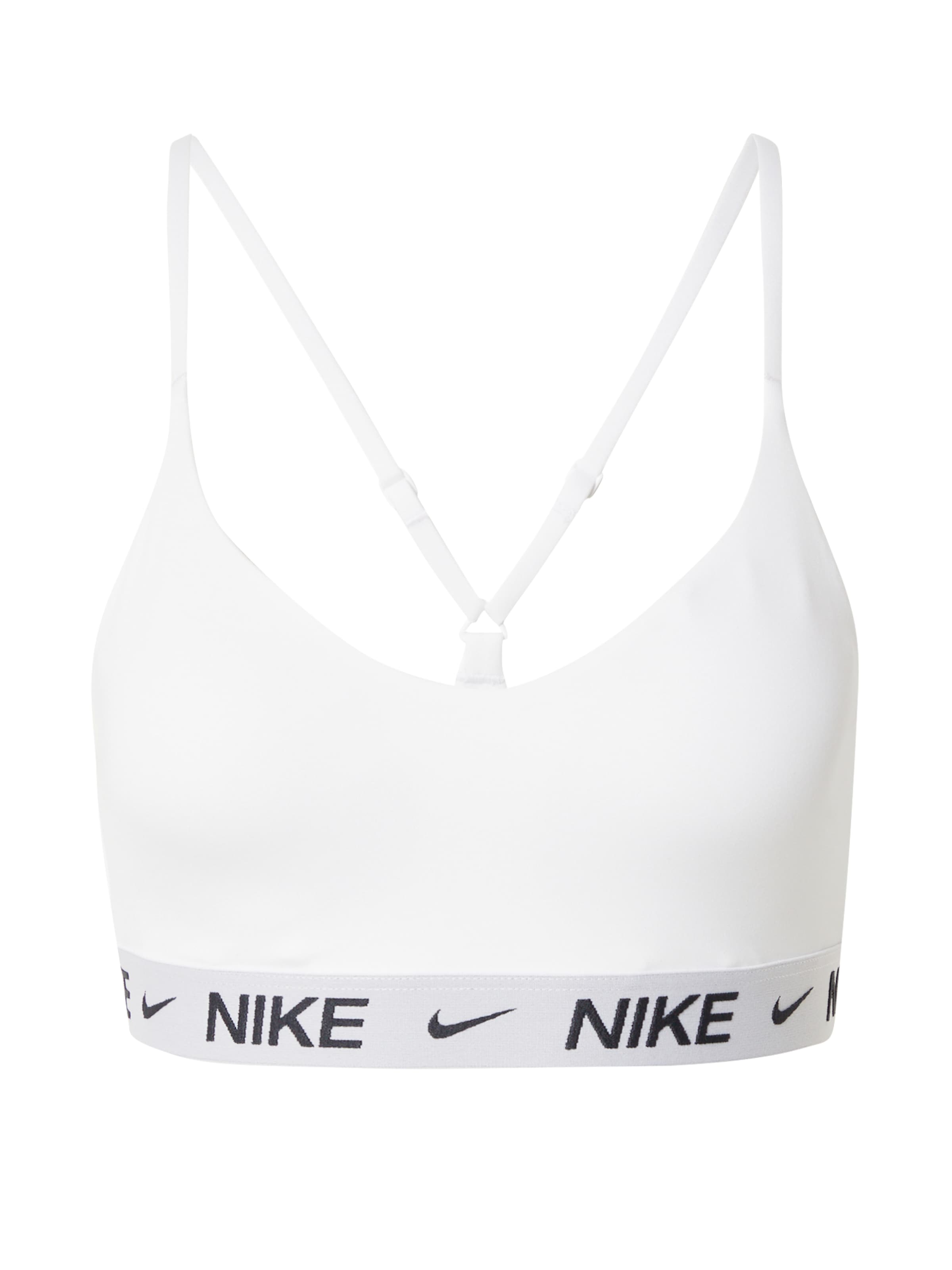 Sutien sport 'Indy' de la NIKE pe alb: față