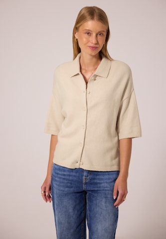 Street One Studio Knit Cardigan in Beige: front
