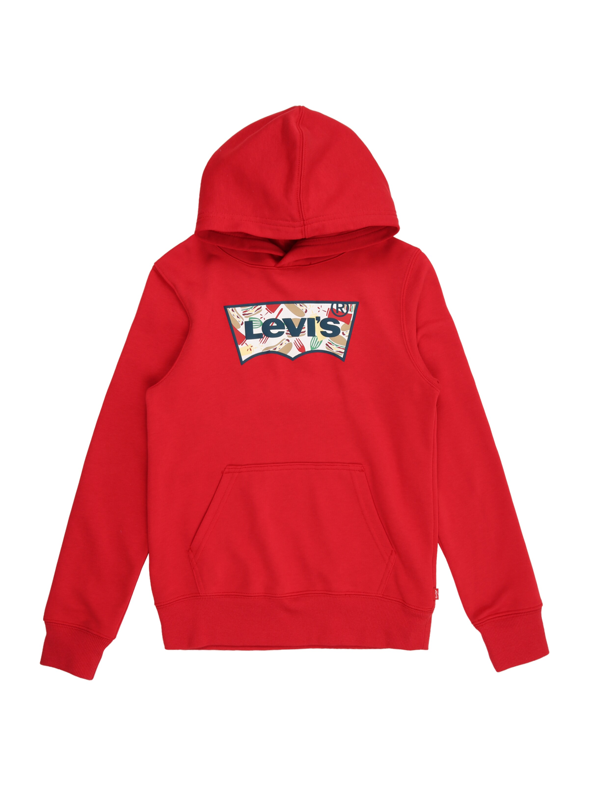Levi's Kids Sweatshirt 'BARBECUE BATWING' i röd: framsida