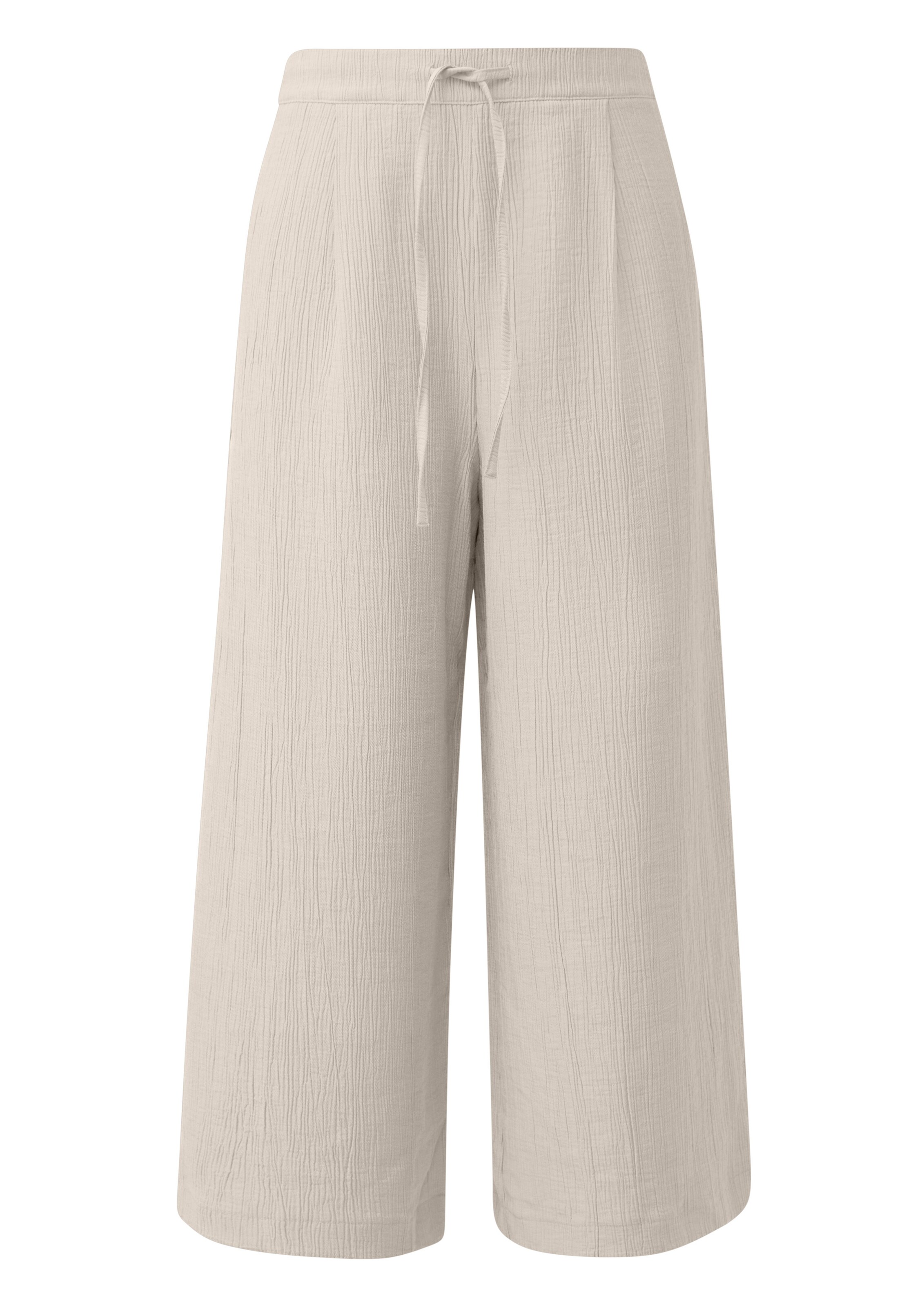 QS Pleat-Front Pants in Beige: front