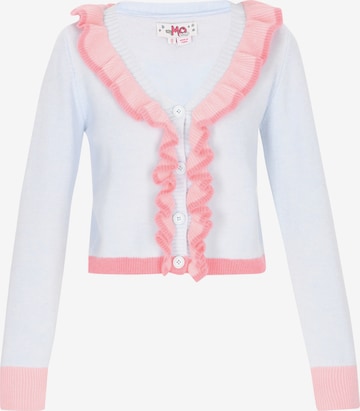 MYMO Knit Cardigan 'Back To School' in Blue: front