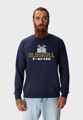 Oldskull Sweatshirt in Blauw: voorkant