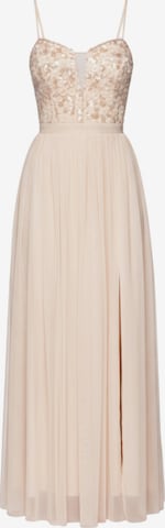Ombre Evening Dress in Beige: front