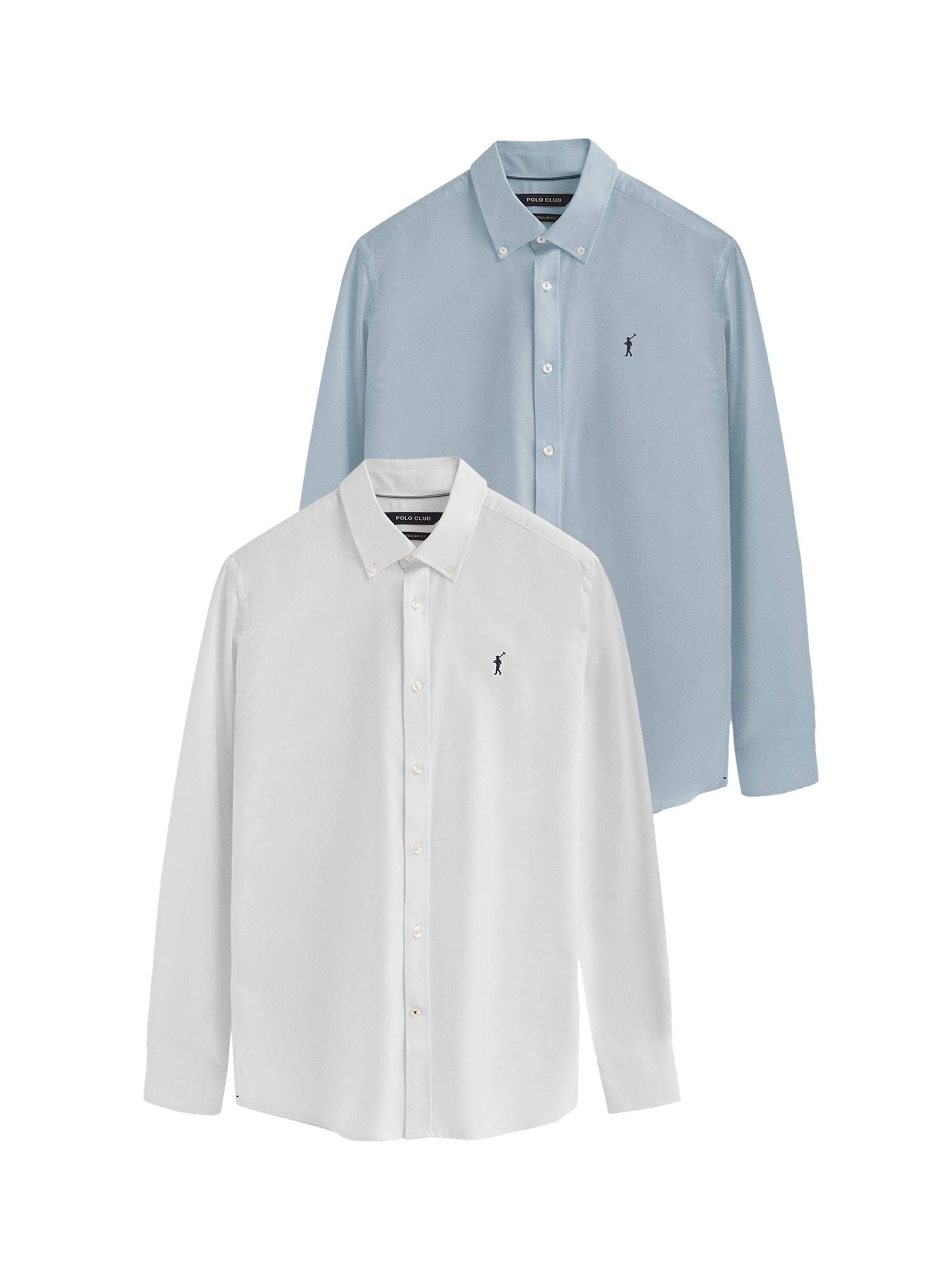 Polo Club Regular Fit Hemd in Blau: Vorderseite