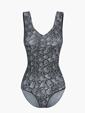cfab (formerly creamy fabrics) Shaping Bodysuit 'Tank Bodysuit Sculpting Shapewear mit Slip' in Grey: front