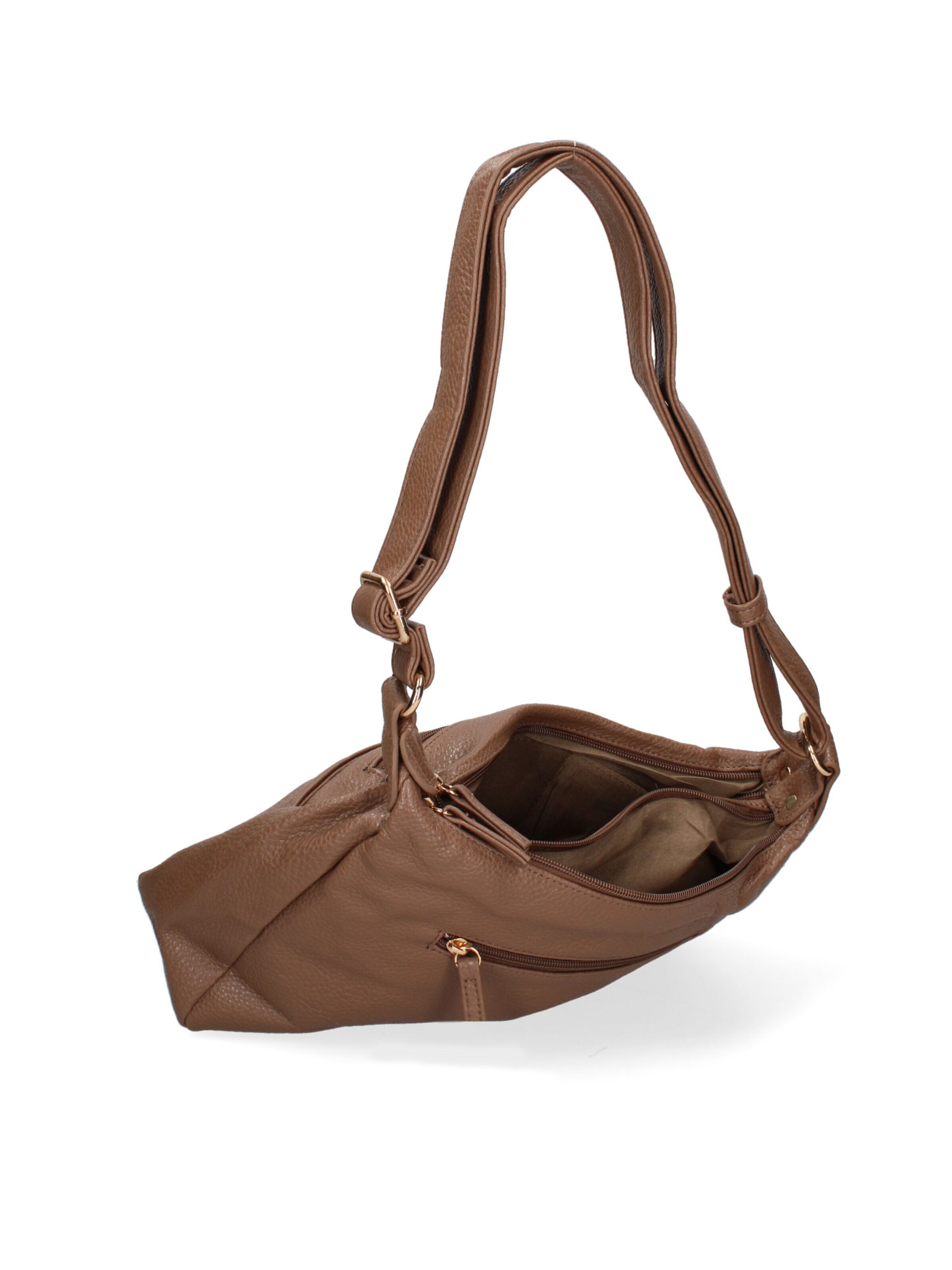 Borsa a spalla 'Borsa a Tracolla Donna Ecopelle con Zip e Tasche Multiple - B Cavalli' di B. Cavalli in grigio