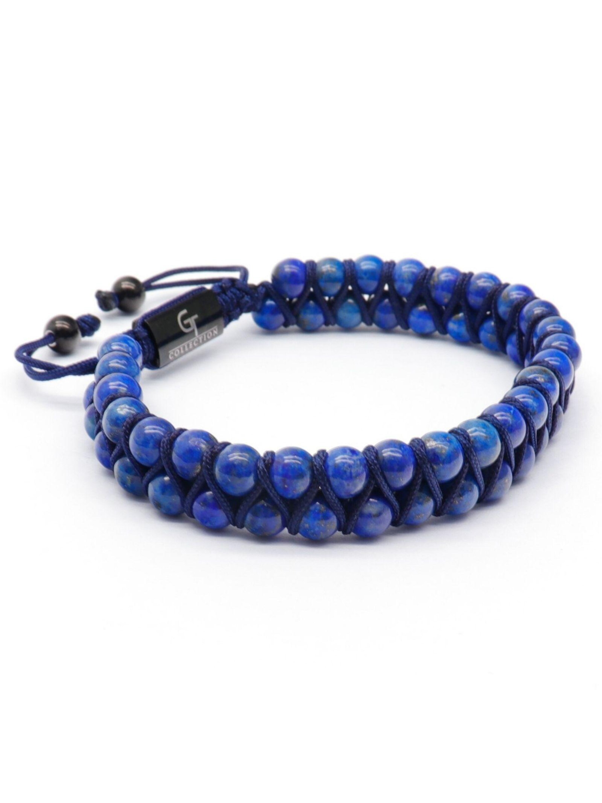 GT Collection - Pulsera 'Double-Bead' en azul