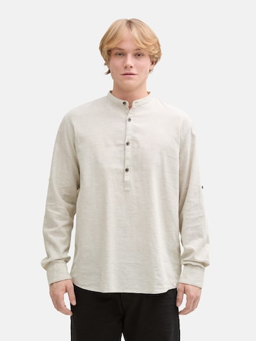 TOM TAILOR DENIM Comfort fit Shirt in Beige: voorkant