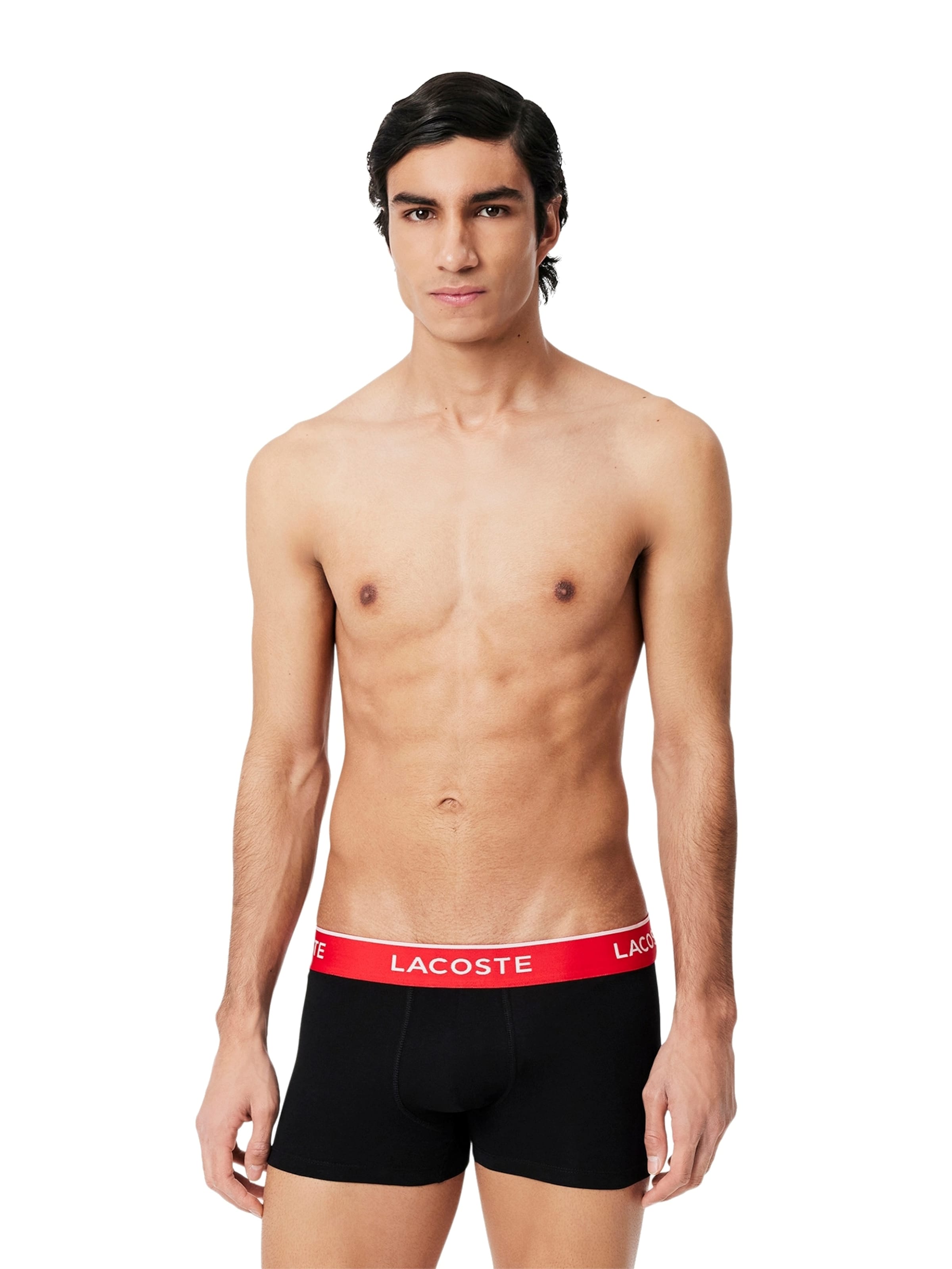 LACOSTE Boxer shorts in Black: front
