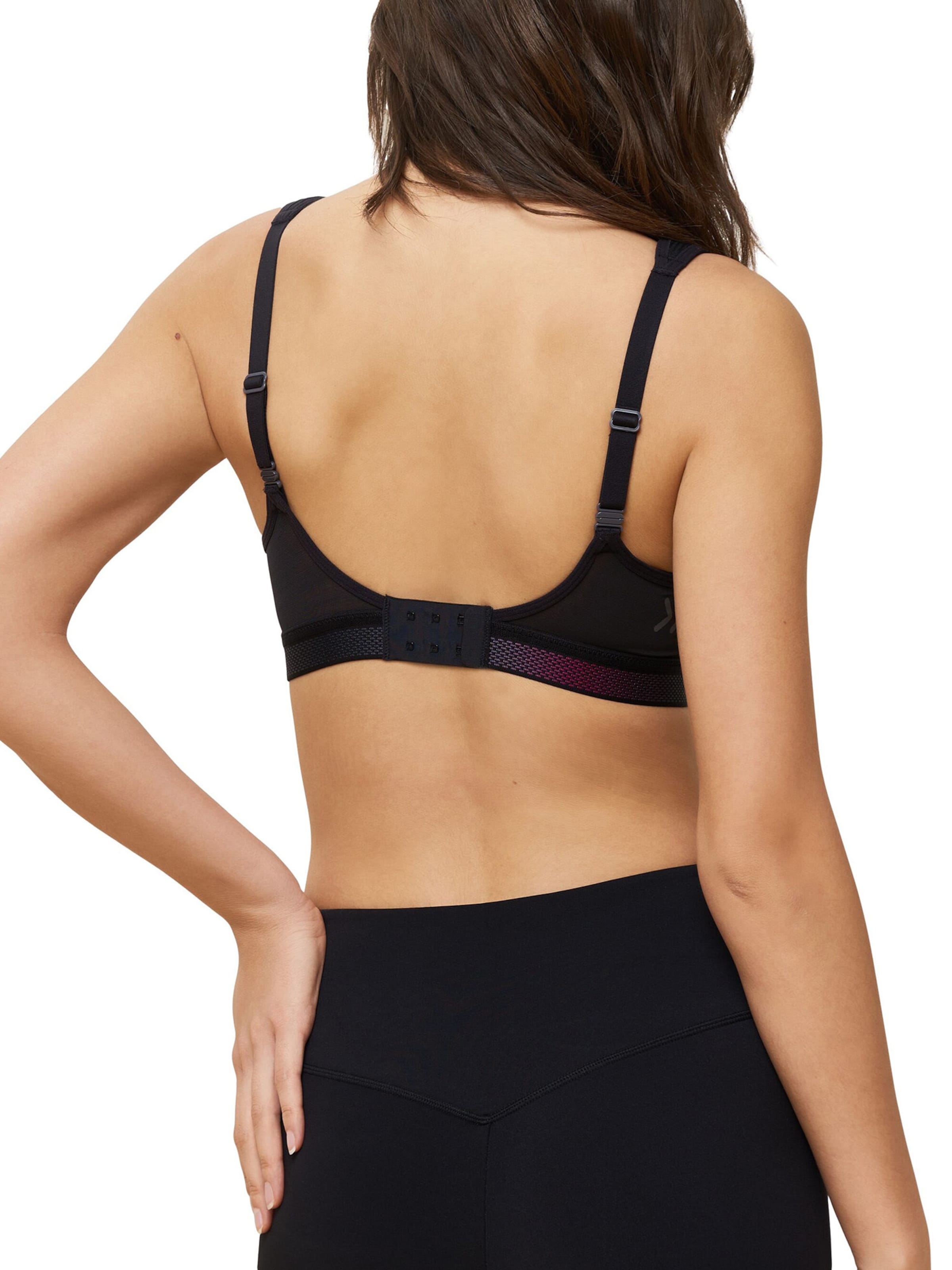 TRIUMPH High support BH ' Triaction Cardio Flow ' in Zwart