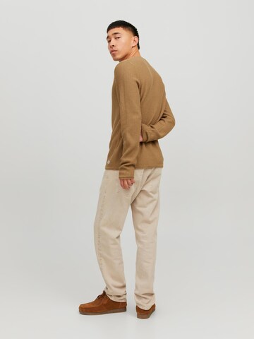 JACK & JONES Regular fit Trui 'Carlos' in Bruin