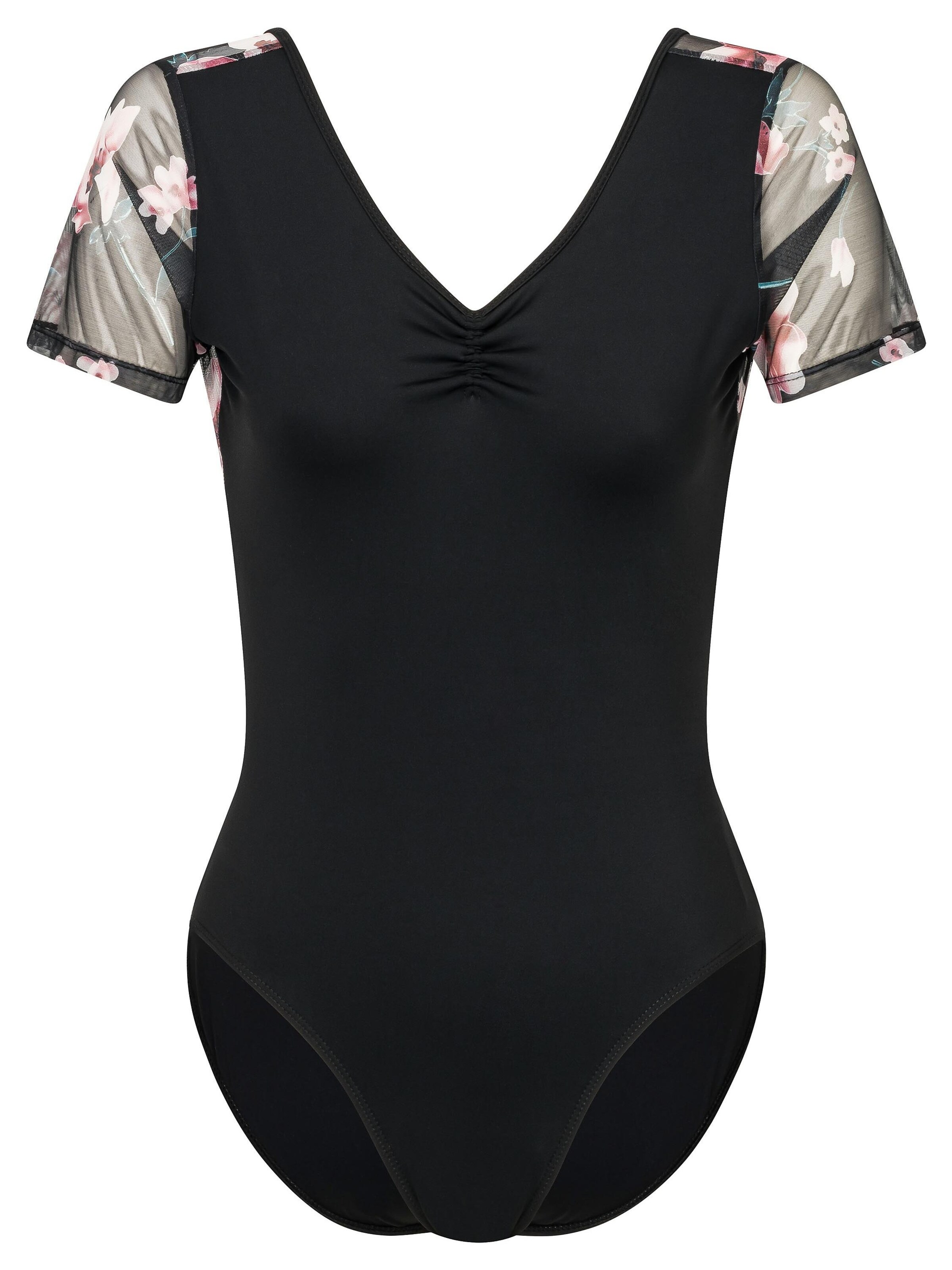 Tanzmuster Athletic Bodysuit 'Merle' in Black: front