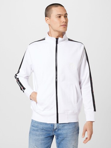 Carlo Colucci Zip-Up Hoodie ' D'Agostino' in White: front