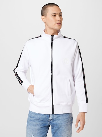 Carlo Colucci Zip-Up Hoodie ' D'Agostino' in White: front