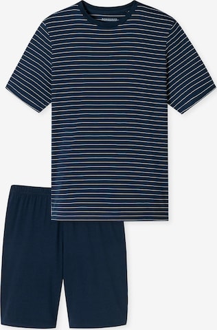Pigiama lungo di SCHIESSER in blu: frontale