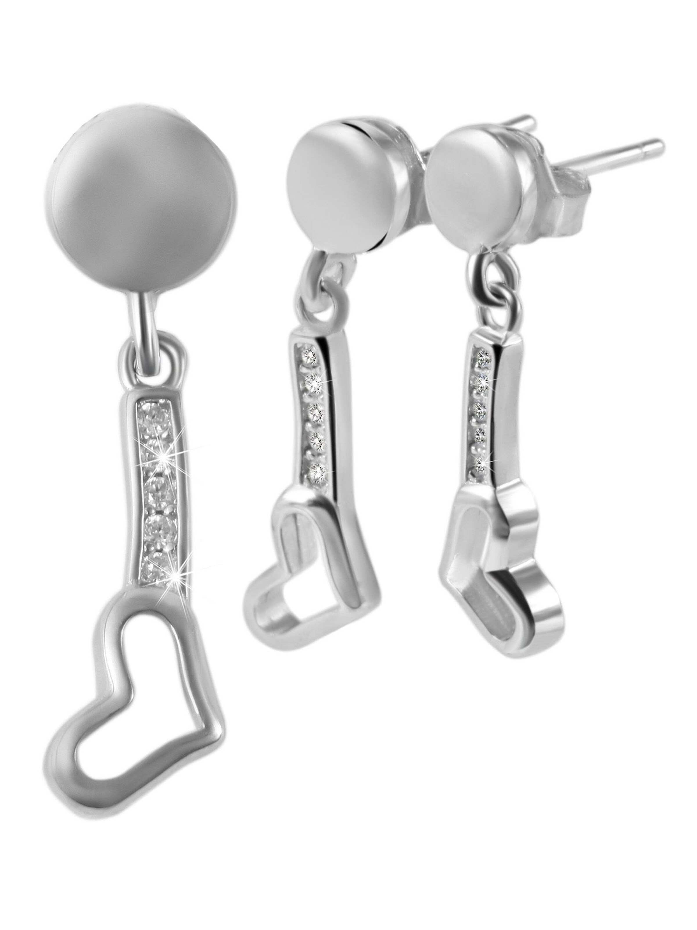 Akzent Jewelry Set 'Edelstahl silber' in Silver: front