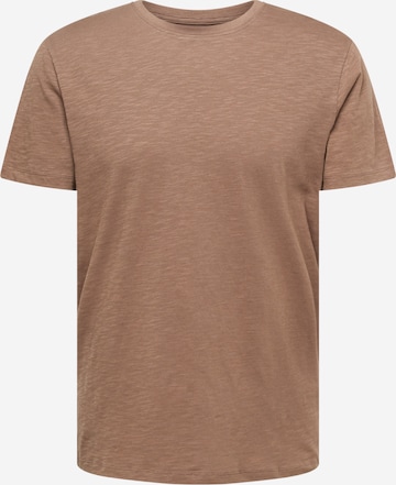 T-Shirt 'SLHAspen' SELECTED en marron : devant