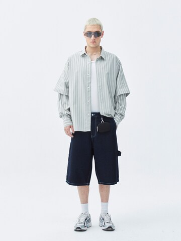 VAMOS CLO Comfort fit Button Up Shirt 'Seabrook' in Green