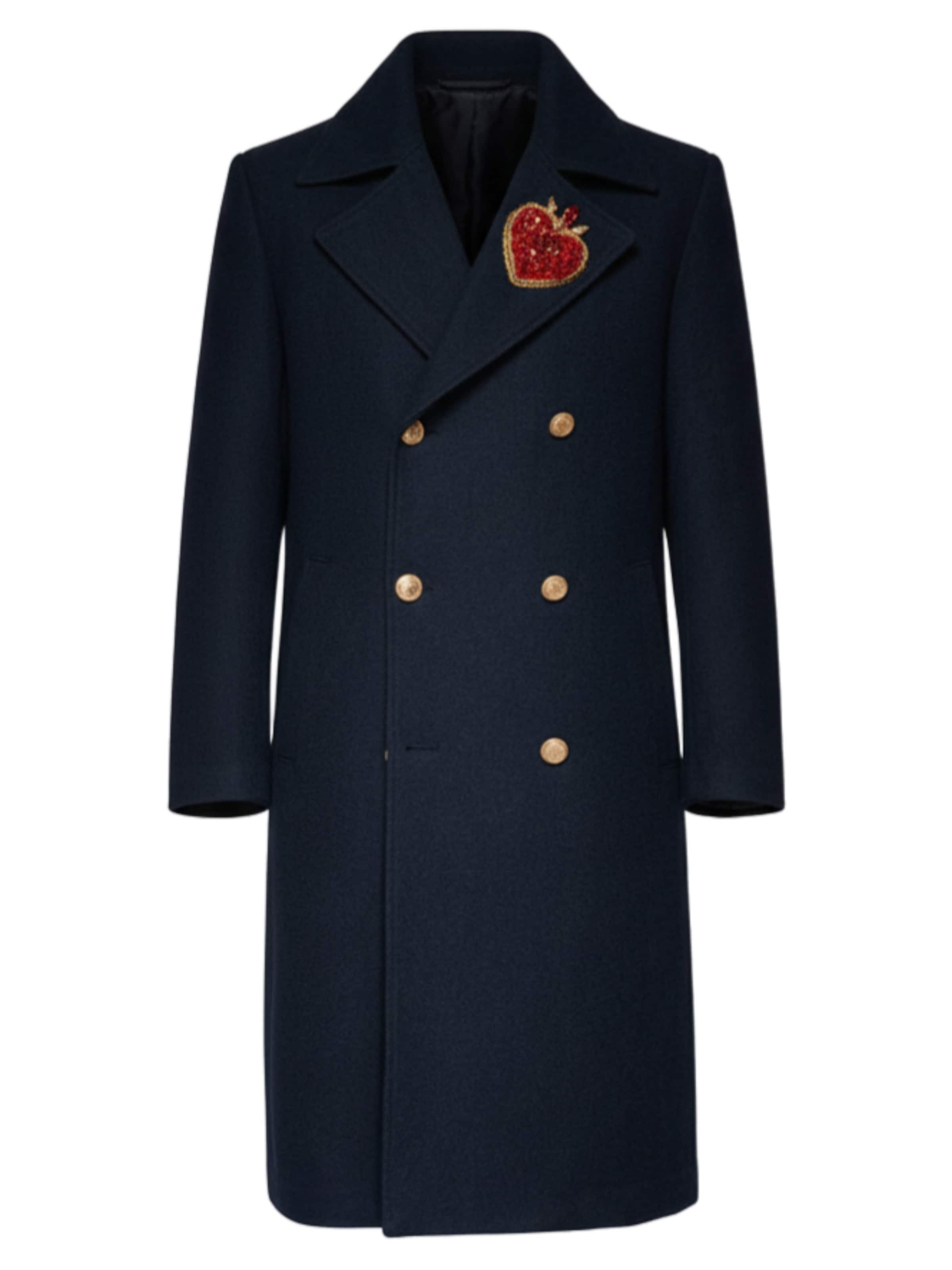 Ombre Mantel 'Heritage' in dunkelblau / honig / kirschrot, Produktansicht