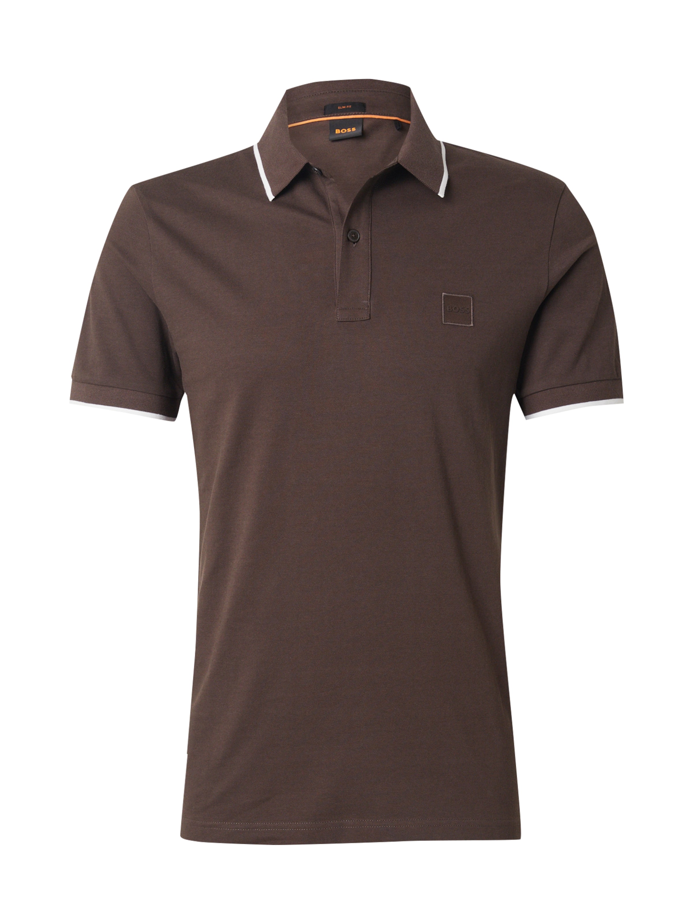 BOSS Póló 'Passertip' - barna: elől